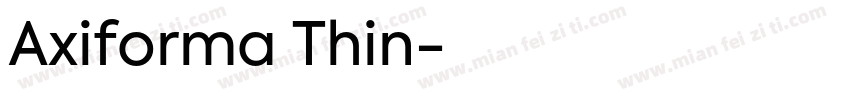 Axiforma Thin字体转换